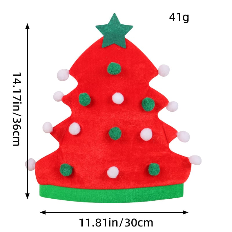 Creative Christmas Tree Elf Hat for Parties