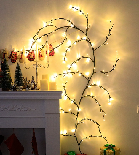 Solar LED Vine Branch Lights for Christmas Decoration