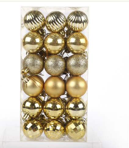 Shatterproof 4cm Christmas Tree Hanging Baubles Set