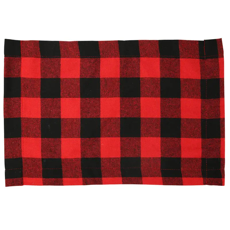 Plaid Dinner Placemat for Christmas Decoration
