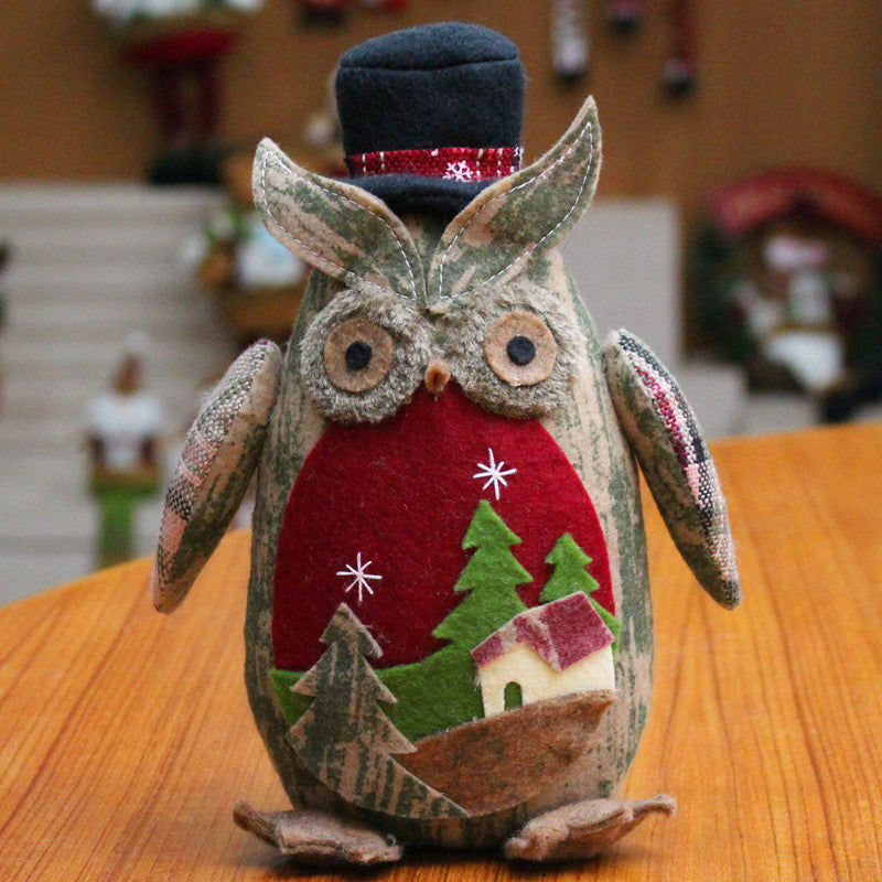 Creative Owl Figurine for Christmas Decoration