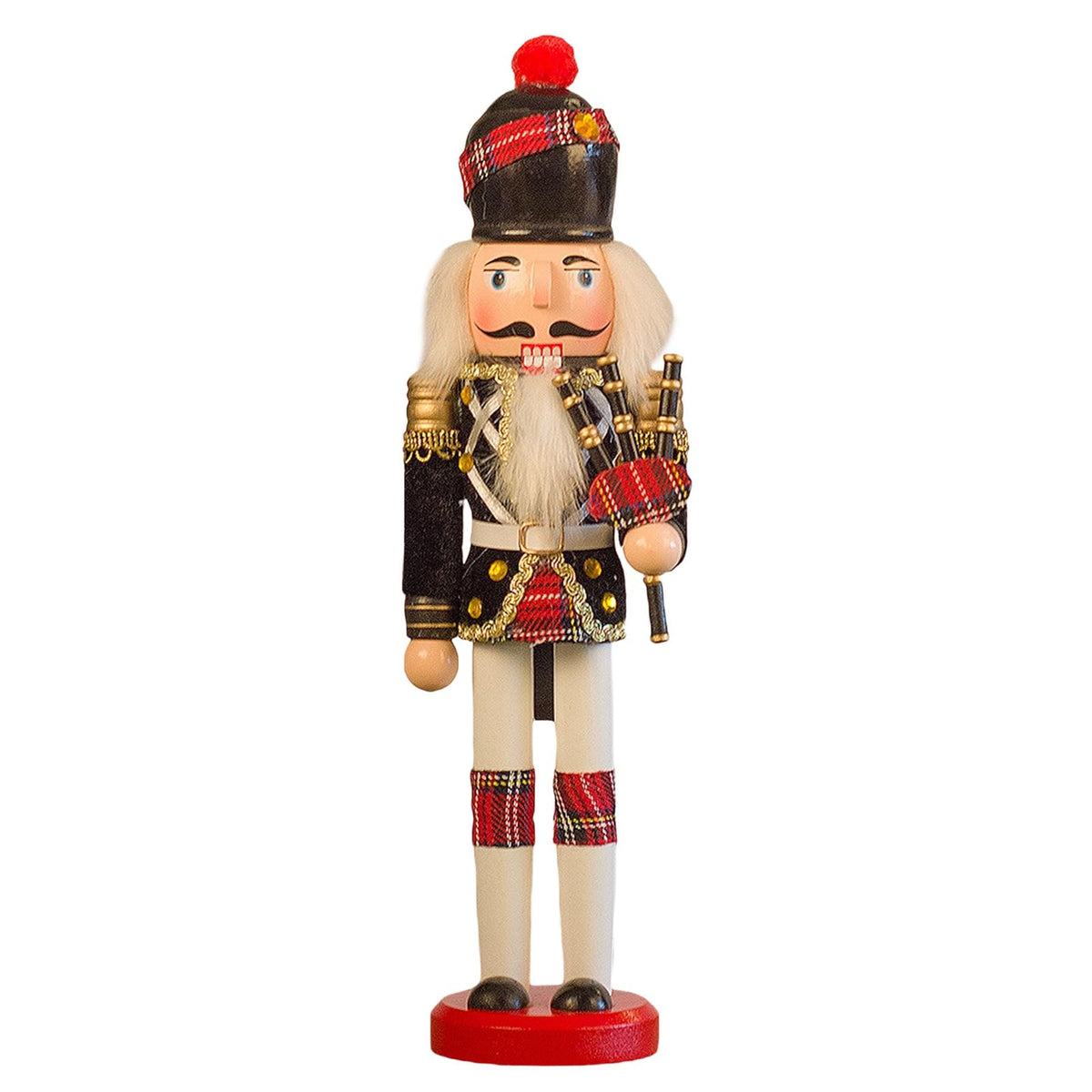 Zensounding 12 inch Pink Walnut Clip for Christmas Decoration Home Decor to Enhance The Christmas Atmosphere Collection of Walnut Clip Decorations (Black Bagpipe)