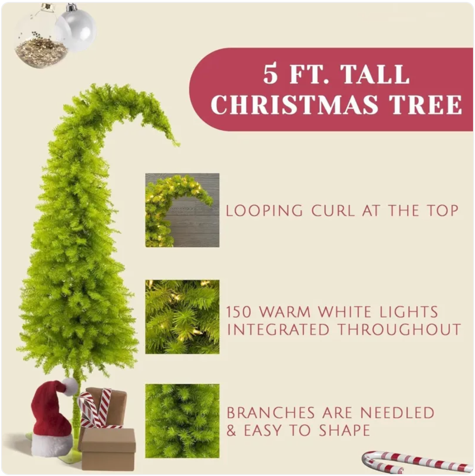 LED Crooked Head Christmas Tree Lamp