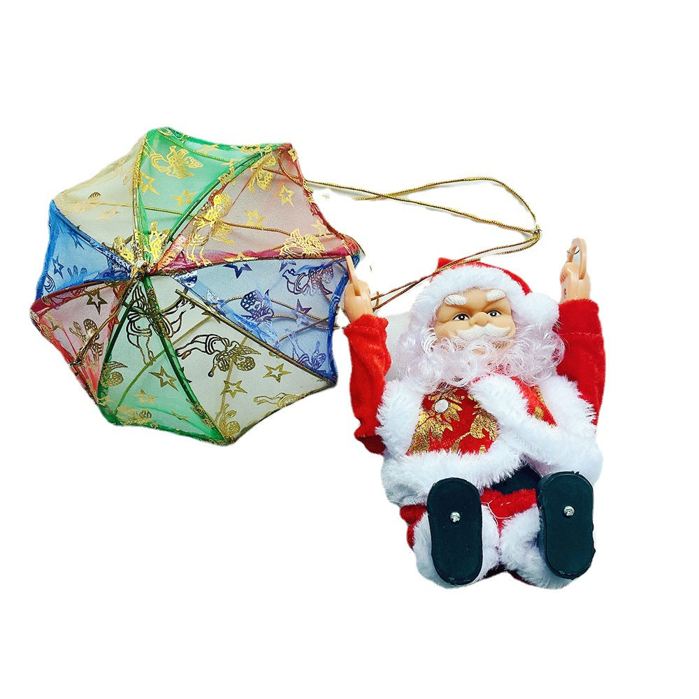 Electric Santa Parachute Toy for Christmas Decoration