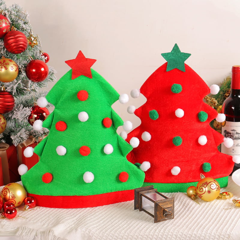 Creative Christmas Tree Elf Hat for Parties
