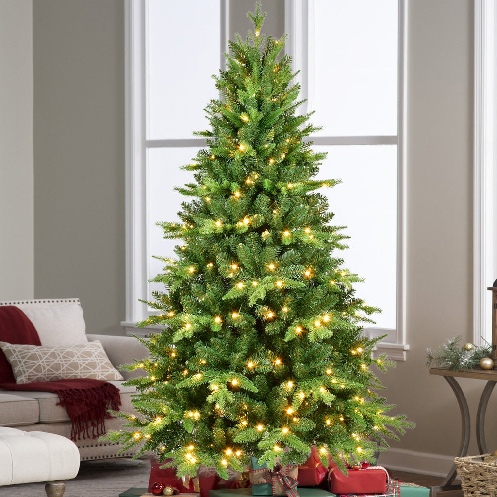 5 Feet Christmas Tree With Lights Unique Christmas Tree Pre-lit 850 Branch Tips, 250 Warm White LEDs And Metal Brackets, Art Christmas Tree