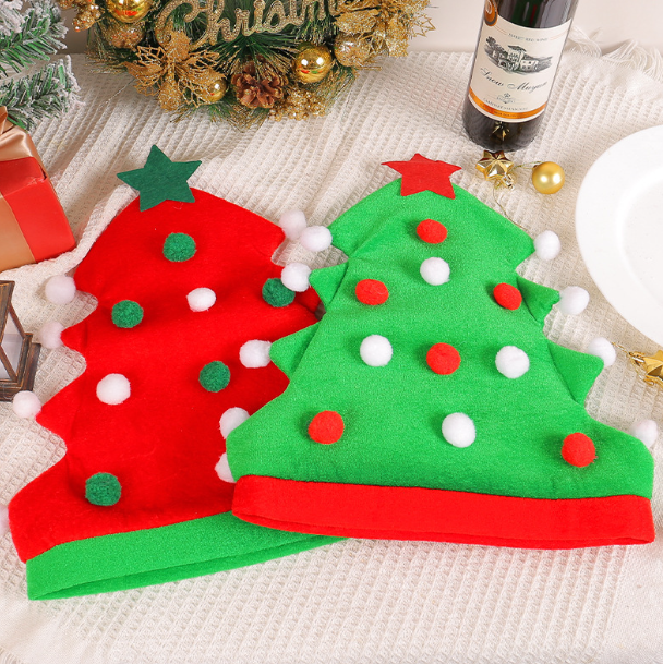 Creative Christmas Tree Elf Hat for Parties
