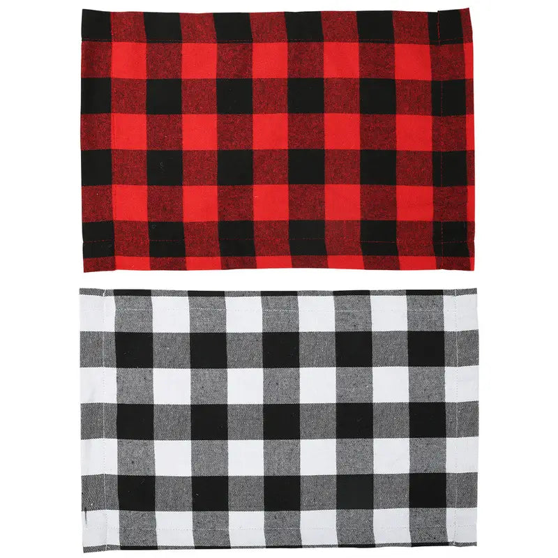 Plaid Dinner Placemat for Christmas Decoration