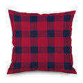 Plaid Christmas Tree Car Linen Pillow Cover